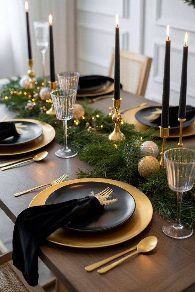 Black Gold Christmas Decorations