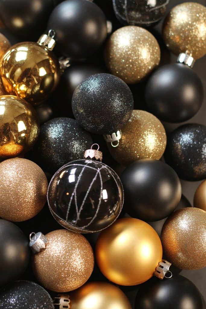 Black Gold Christmas Decorations
