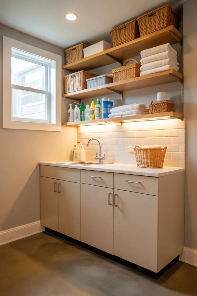 Laundry Room Cabinets And Shelves